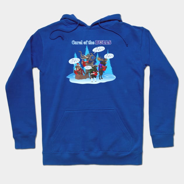 Carol of the Bulls Hoodie by Peppermint Narwhal